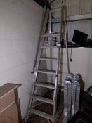 7 Tread platform warehouse steps