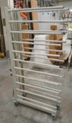 11 Section Retractable Steel Mobile Drying Rack