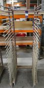 2 x Multi-Section Steel Mobile Drying Racks