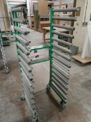 2 x Multi-Section Steel Mobile Drying Racks
