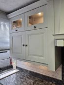 Gainsborough prosecco kitchen display comprising 2 x 1000mm wall units with cupboard units, 1000mm
