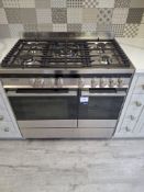 Fisher & Paykel model ON90L70BGFX1 900mm 5 gas burner range cooker 2 electric ovens