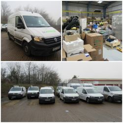 A Fleet of Late Plate VW Crafter & Transporter Vans, Equipment & Stock from a Renewable Energy Company - ISO Energy Limited (In Administration)