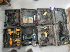 7 assorted power tools. Located in Corby