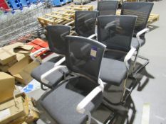 6 x Upholstered chairs with armrests