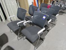 6 x Upholstered chairs with armrests