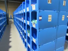 Large quantity of assorted clothing to part row H (including corrugated pigeon holes)