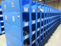 Large quantity of assorted clothing to part row D (including corrugated pigeon holes)