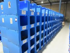 Large quantity of assorted clothing to part row K (including corrugated pigeon holes)