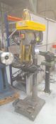 Chester D32 pedestal drill press with 6” machine vice (disconnection required by a qualified