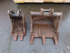 2 x Mini Digger Buckets - 8