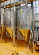 2 x Ghidi Conical Temp Controlled Fermenting Vessells 1000Ltr (Purchaser responsible for safe