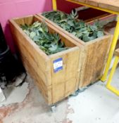2 x Mobile planter boxes