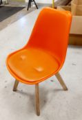 22 x Orange Plastic Chairs