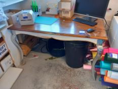 Wooden Dining Table with Metal Legs