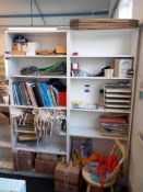 2 x Laminate Shelving Units and Contents