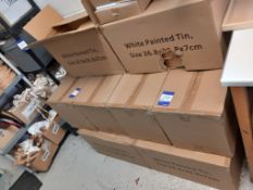 10 x Boxes of White Metal Tins