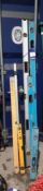 Quantity of various size spirit levels including Ox Pro series 180mm & 1200mm