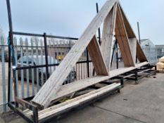 2 Steel timber stock trollies