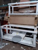 4 x Wooden bench frames