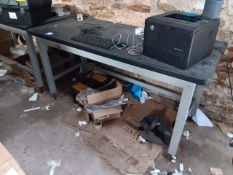 2 x Steel framed workstations