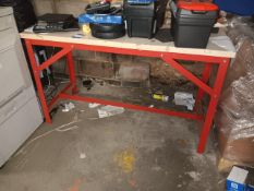 Steel framed workbench