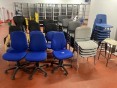 Quantity of Office Chairs including a set of 16x Grey and Chrome Meeting Chairs