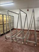 3x Mobile A-Frame Hanging Racks