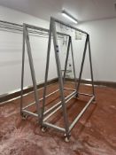 2x Mobile A-Frame Hanging Racks