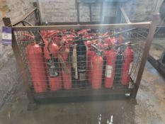 STILLAGE OF FIRE EXTINGUISHERS