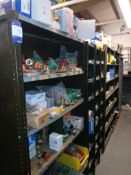 10 x Assorted Bays of Metal ‘Pigeon Hole’ Style Shelving, and contents, to include Various Fittings,