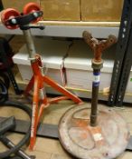 2 x Assorted Roller Pipe Stands, to mezzanine (sta
