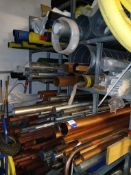 Large Quantity of Assorted Pipework, to include copper, steel, plastic (include gas pipework), as lo