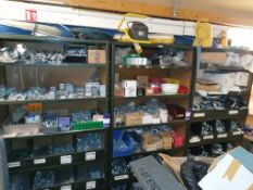 3 x Assorted Bays of Metal ‘Pigeon Hole’ Style Shelving, and contents, to include Various Fittings,