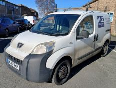 Peugeot Bipper Diesel 1.4 HDi 70 S Van, Registration MJ61 NKH, Mileage 151828, MOT until 7.06.