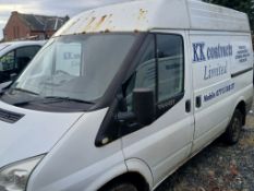 FORD Transit 125 T350 Rwd Tdci 125 RWD L3H3 LWB Panel Van; Registration BK63BUJ; Date of