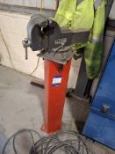 6” forge steel vice on plinth