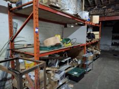 2 bays of boltless racking and contents