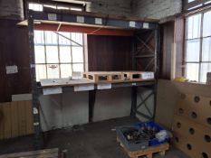 Single bay of Dexion pallet racking to include 2 uprights (2430mm(h) x 915mm(d) and 4 crossbeams (