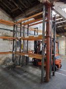 2 bays of racking 4 uprights (3440mm(h) x 450mm(d) and 12 crossbeams (2280mm) – bolted to the floor