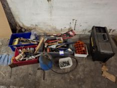 Quantity of hand tools to include riveters, wrench, hammers, saw etc.
