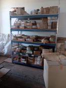 Rack and contents to include various banding buckles and seals