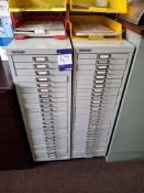 2 x Bisley 24 drawer cabinets