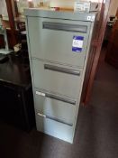 2 x 4 drawer steel filing cabinets
