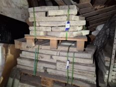 4 pallets to include concrete flags and roof tiles