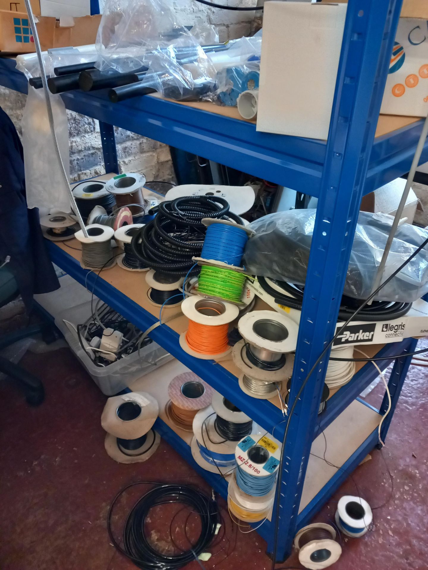 Large quantity of various component stock to 6x shelving units to include; valves, circuit boards, - Image 6 of 14