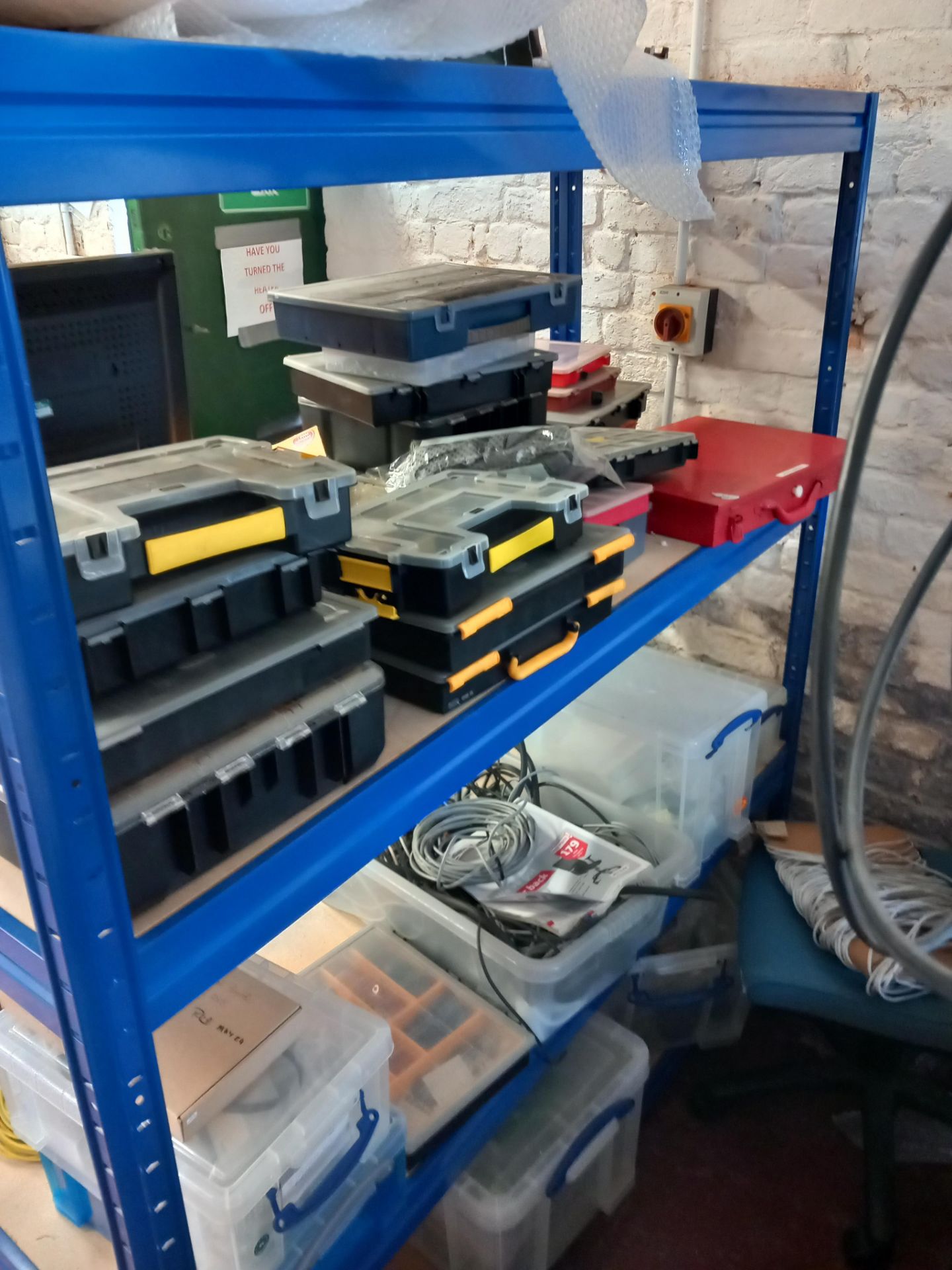 Large quantity of various component stock to 6x shelving units to include; valves, circuit boards, - Image 7 of 14