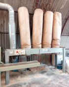 Galvanised four bag dust collector