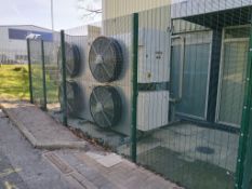 Transtherm Condenser Unit (C-57410, 2023), with fibre glass water tank, pimps and pipework. (Viewing