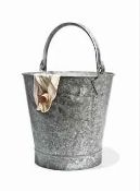 Richard Wentworth – Dry Crying, 1982 – 83, Galvanised Steel Bucket, Cork, Cotton and Lightbulb,